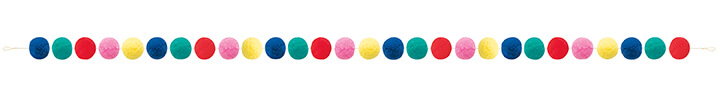Pom Pom Garland Vibrant Christmas C/1