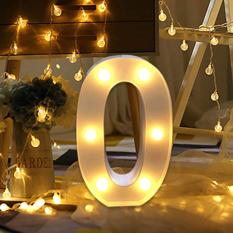 Numero 0 Luz Led C/1