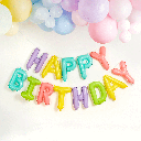 Balloon Garland Pastel Happy Birthday C/1