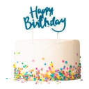 Vela Cumpleaños Happy Birthday Azul C/1