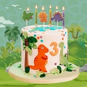 Velas Cumpleaños Mix Dinosaurios 2D C/15