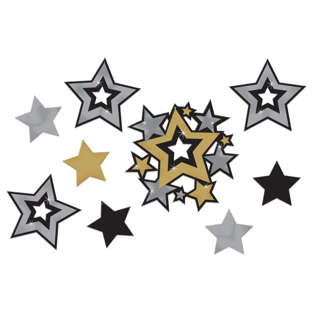 Assorted Star Cutouts C/30