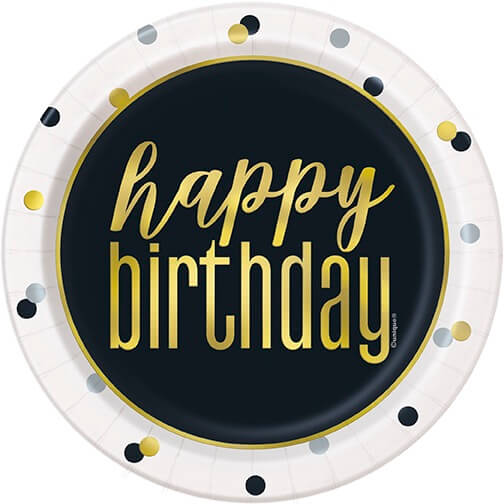 Plato 7" Metallic Happy Birthday C/8