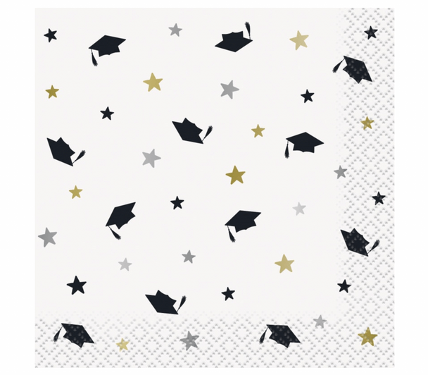 Servilleta CH Stars & Caps Graduation C/16