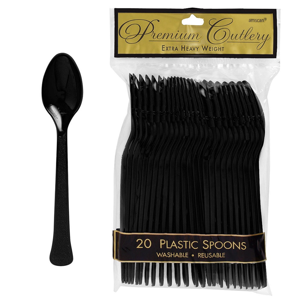 Cucharas Negro C/20