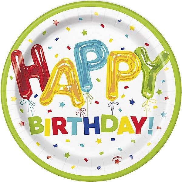 Plato 9" Happy Birthday Balloon C/8