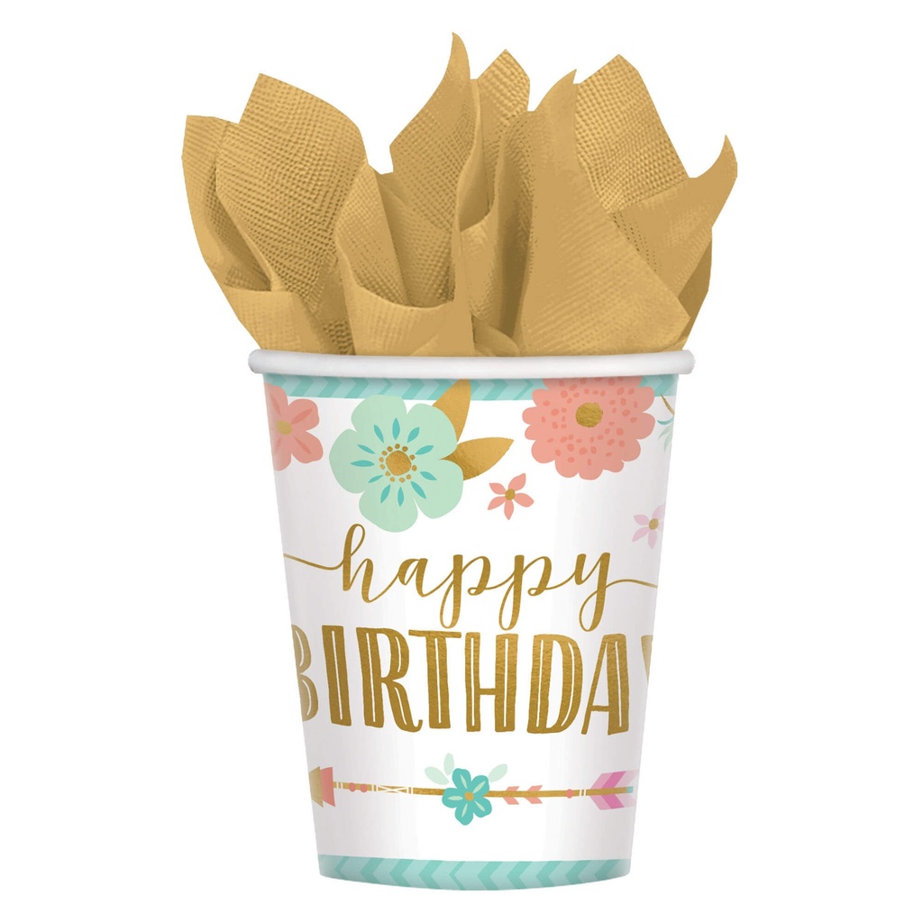 Vaso Boho Birthday Girl C/8