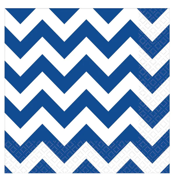 Servilleta CH Chevron Azul Fuerte C/16