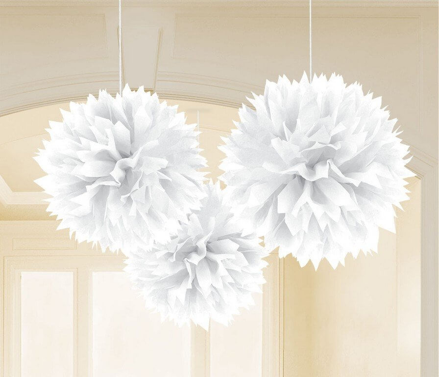 Fluffy Decorations Blanco C/3
