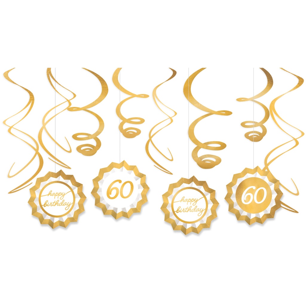 Decoration Kit Golden Age Birthday 60 C/12