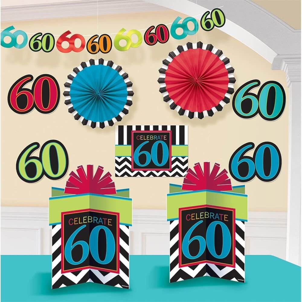 Kit Decoracion 60th Birthday C/10
