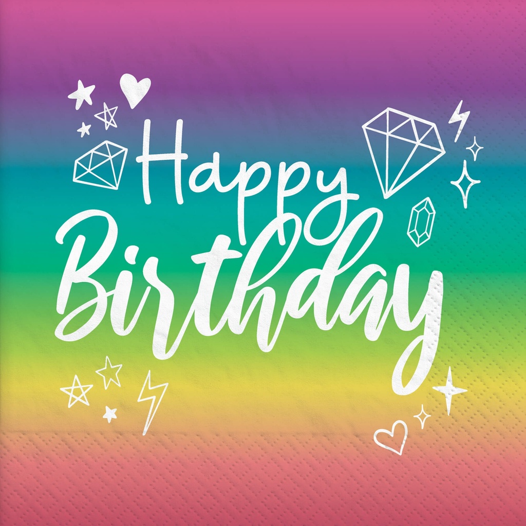 Servilleta G Birthday Sparkle C/16