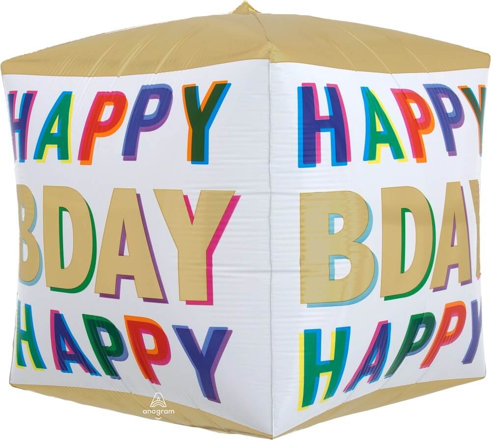 Cubez Offset Letter Happy Bday