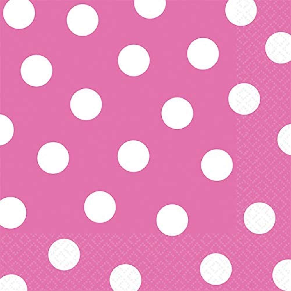 Servilleta G Polka Rosa C/16