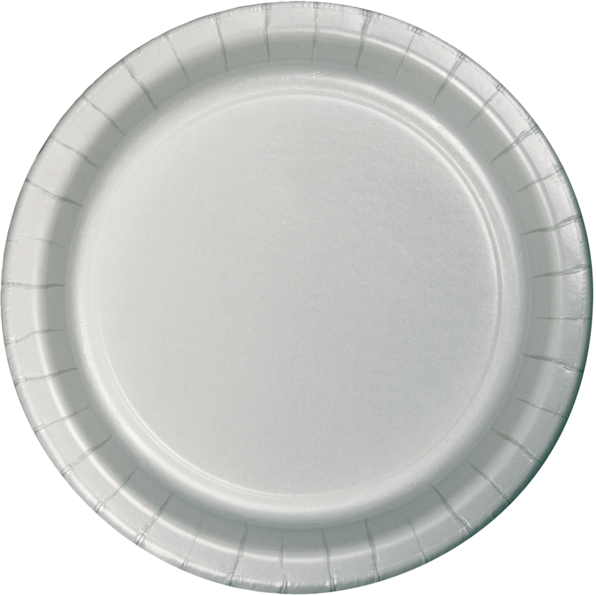 Plato 9" Shimmering Silver / Plata C/8