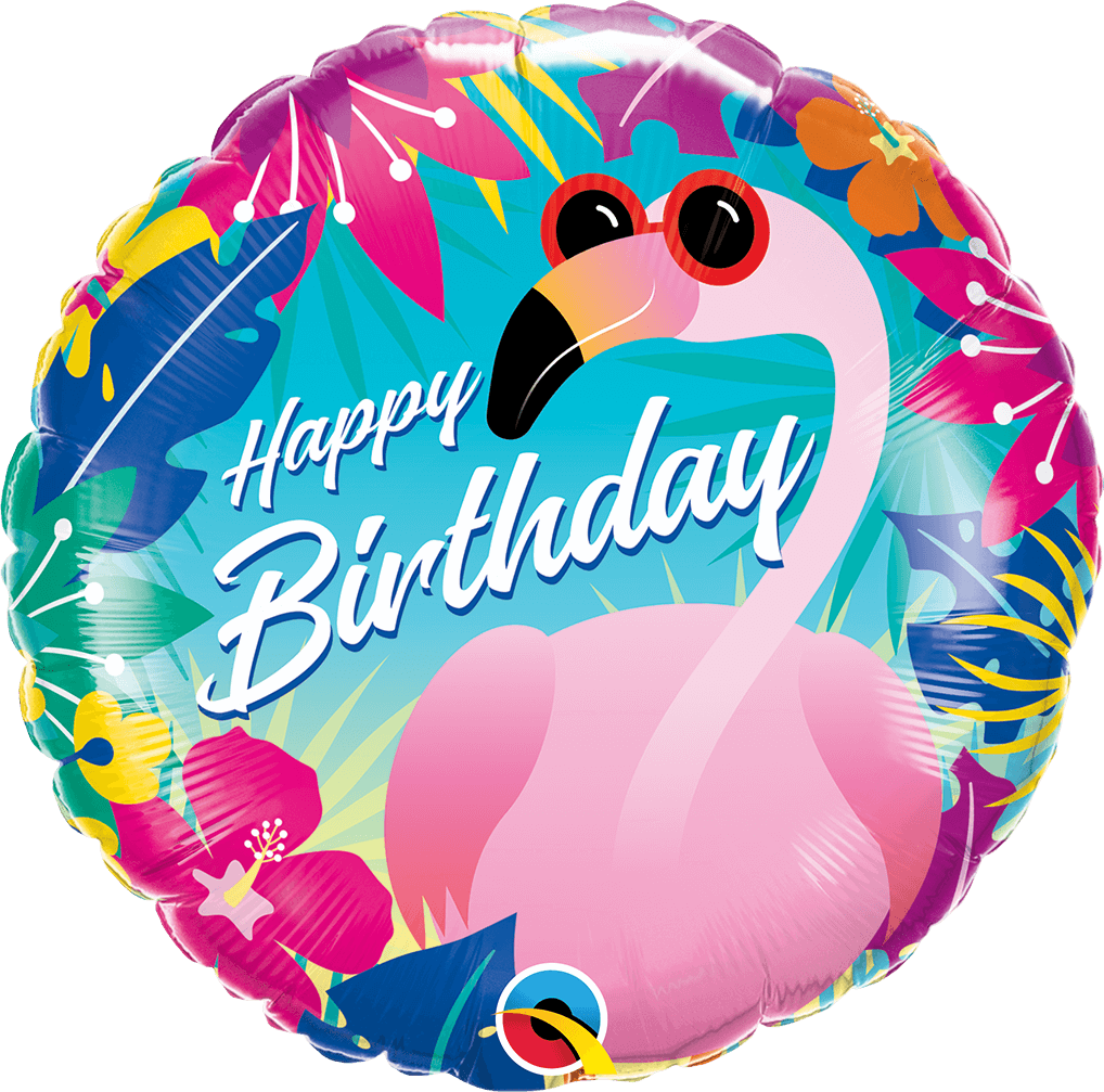 Globo 18" HBD Flamenco Rosa C/1