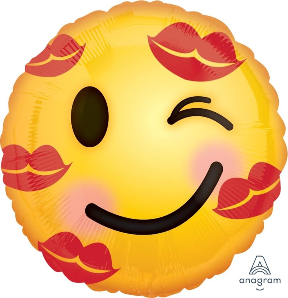 Globo 18" Emoji Beso C/1