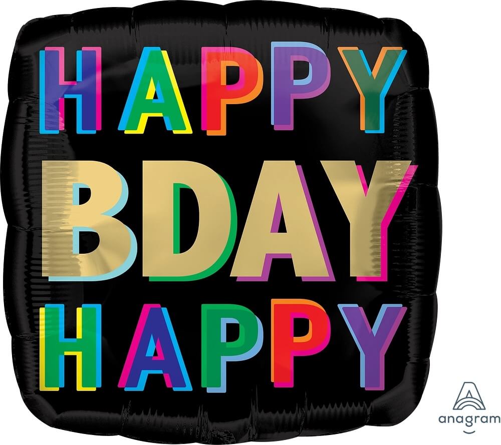 Globo 18" Happy BDAY C/1