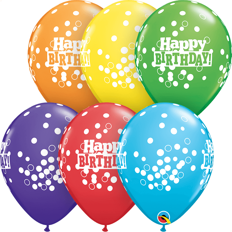 Globo 12" Arcoiris Bril C/1