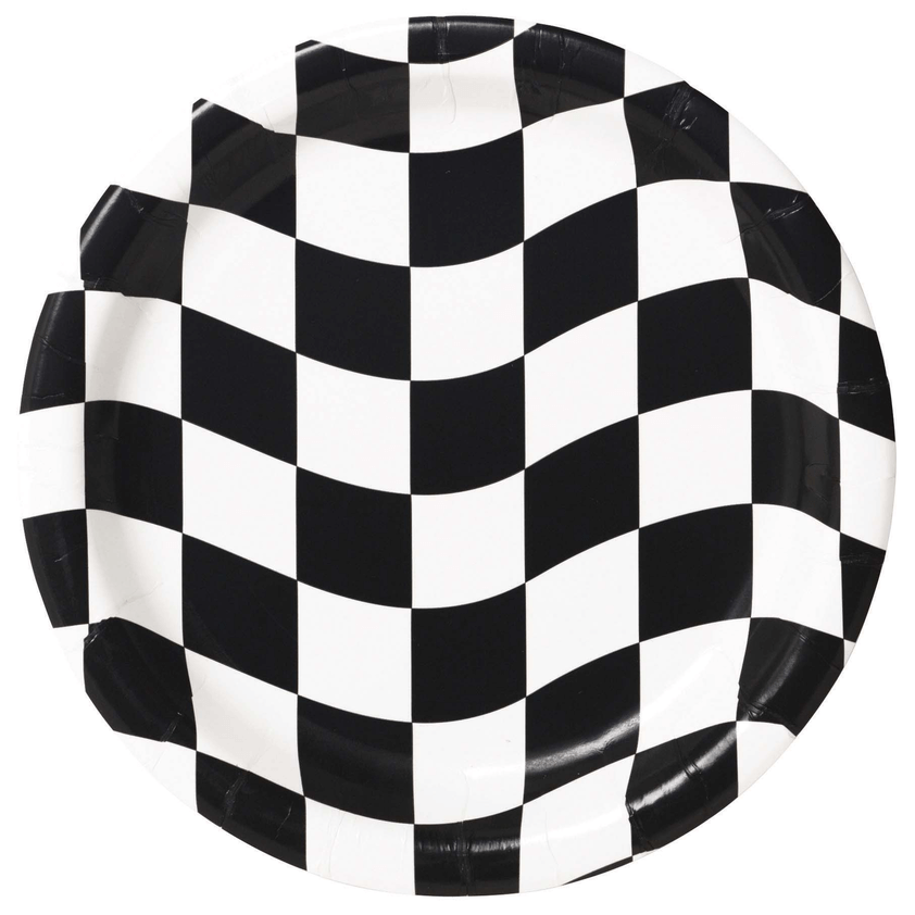 Plato 9" Black And White Checks C/8