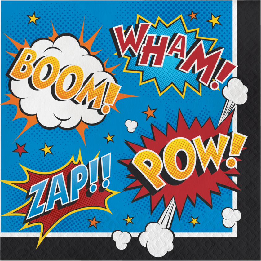 Servilleta G Superhero Slogans C/16