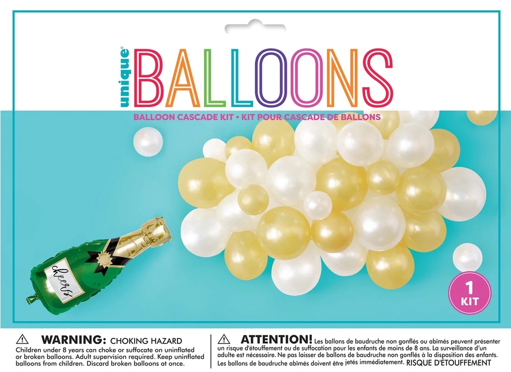 Balloon Cascade Kit Botella Cheers C/1