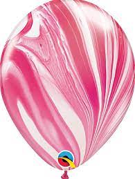 Globo 12" Agata Rojo/Blanco C/1