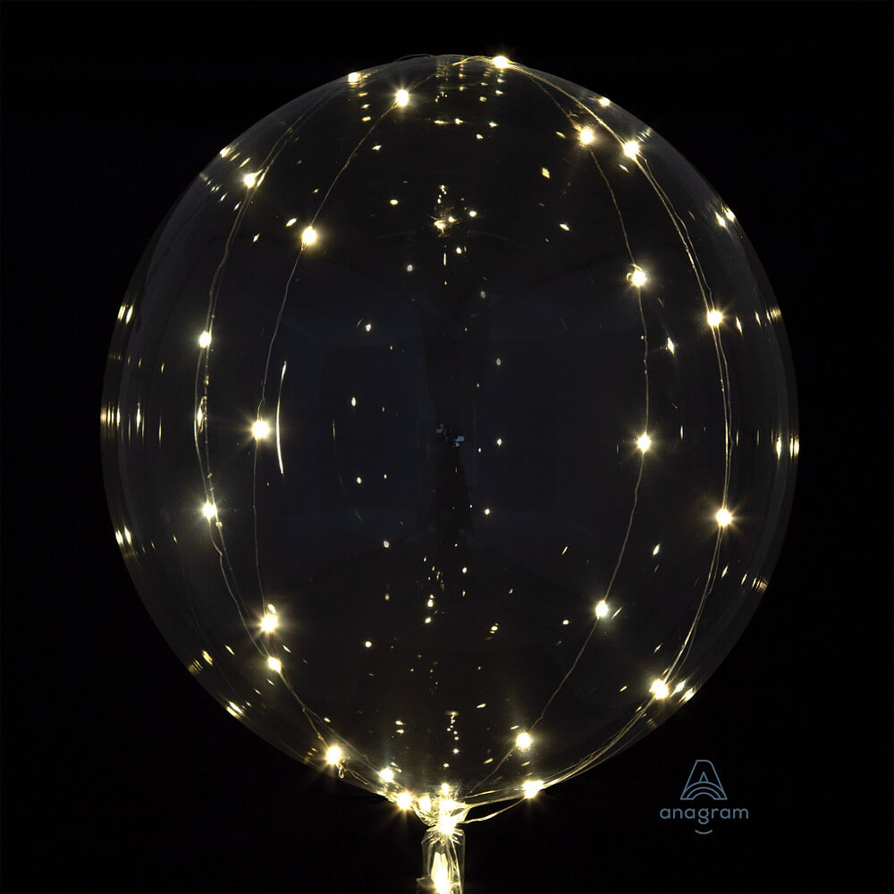 Globo Burbuja Transparente Con Led C/1