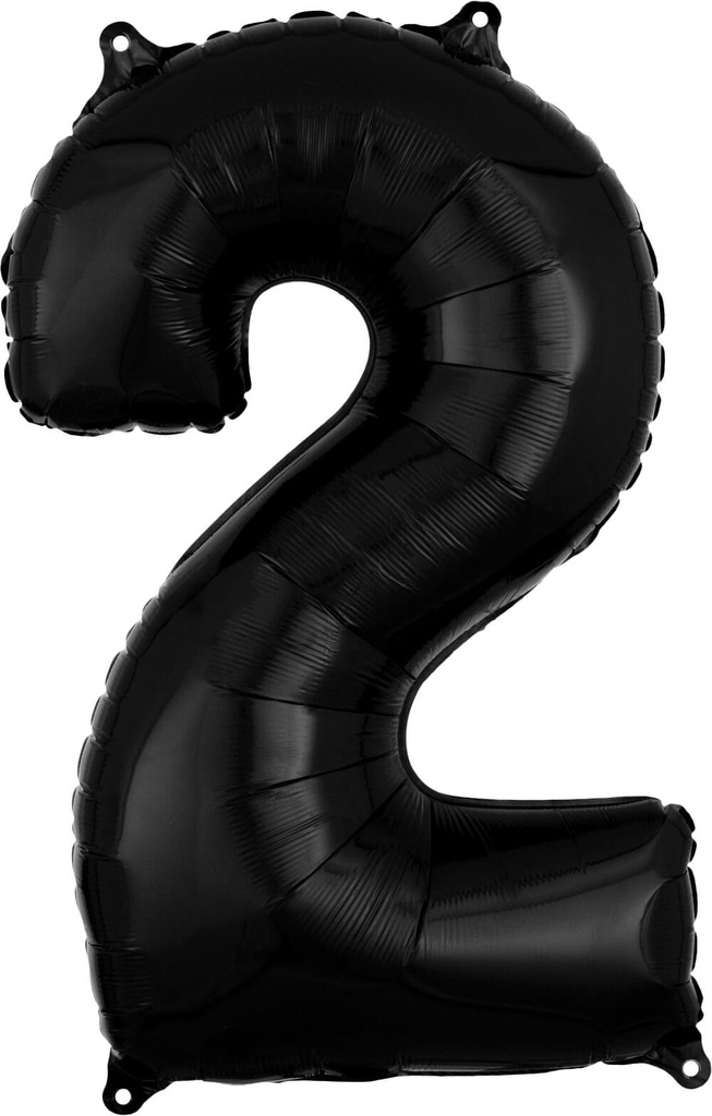 Globo 26" Numero 2 Negro C/1