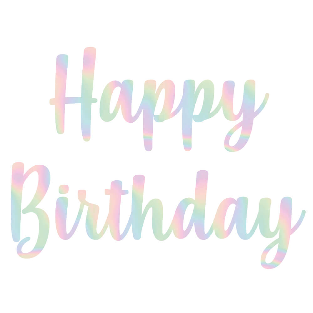 Banner Happy Birthday Iridiscente C/1