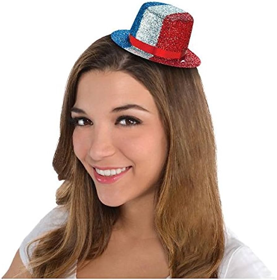 Mini Cowboy Hat Azul-Blanco-Rojo C/1