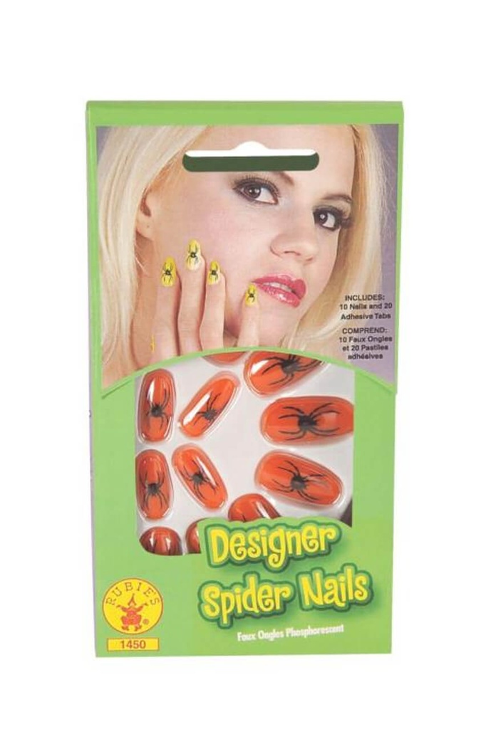 Uñas Naranja Araña C/12