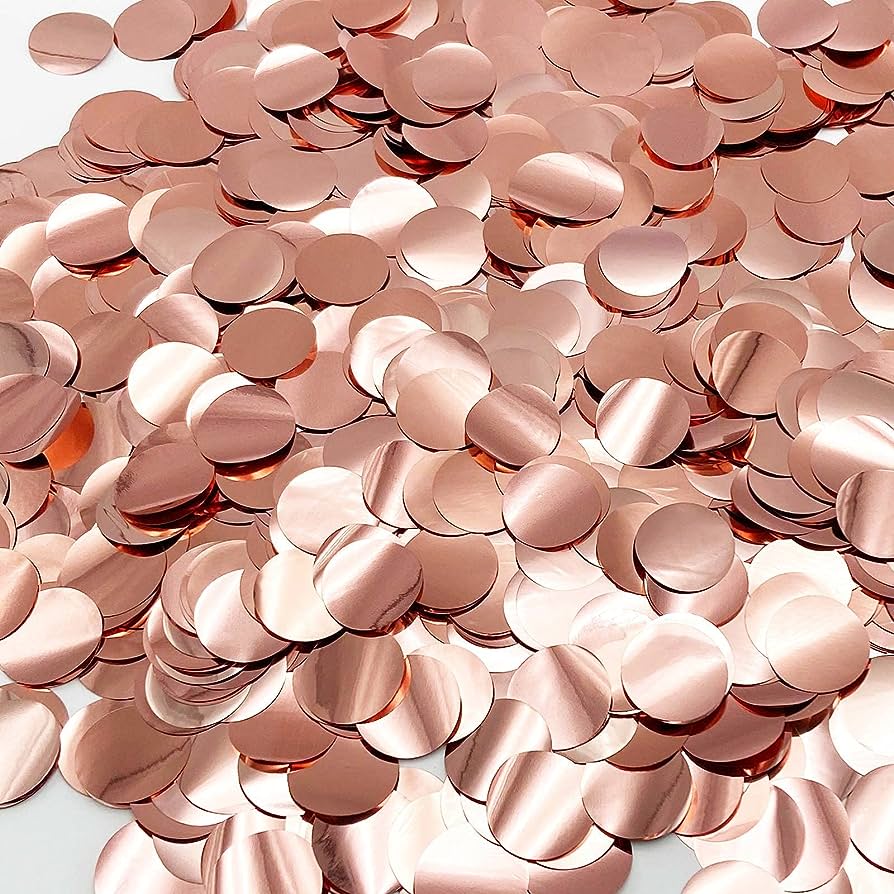 Confeti Circular Met. Oro Rosa C/1
