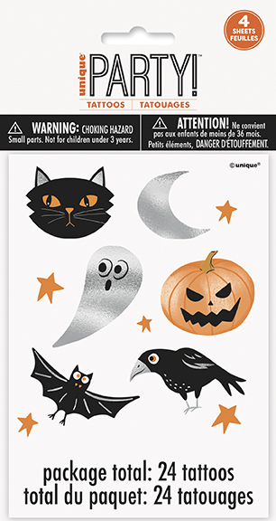 Tatuajes Bats & Boos Halloween C/24