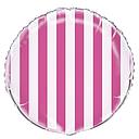 Globo 18" Rayado Blanco y Rosa