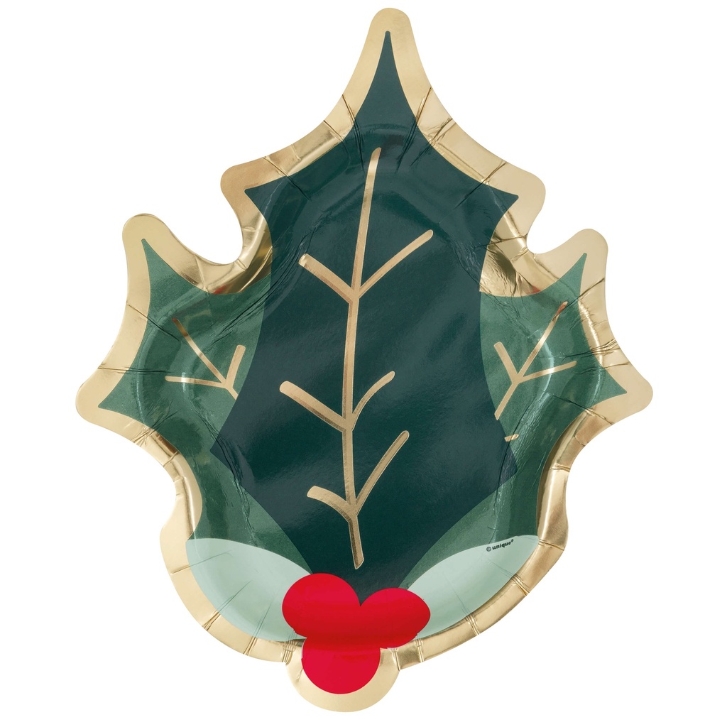 Plato Figura Holly Days Christmas C/8