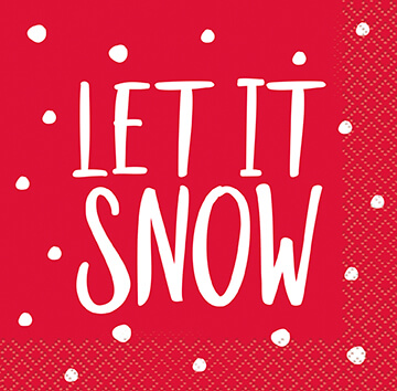 Servilleta CH Red Stripes Snowman C/16