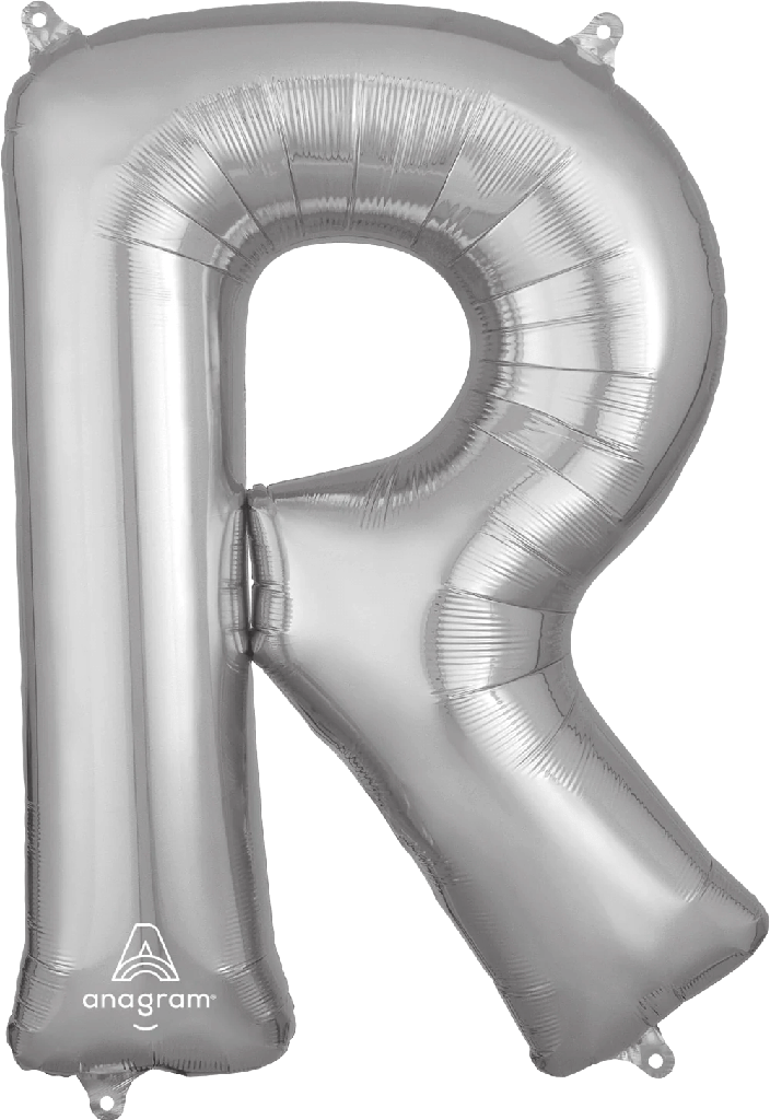 Globo 36" Letra R Plata C/1