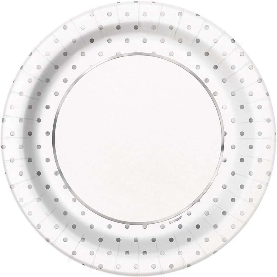 Plato 9" Foil Dots Oro C/8
