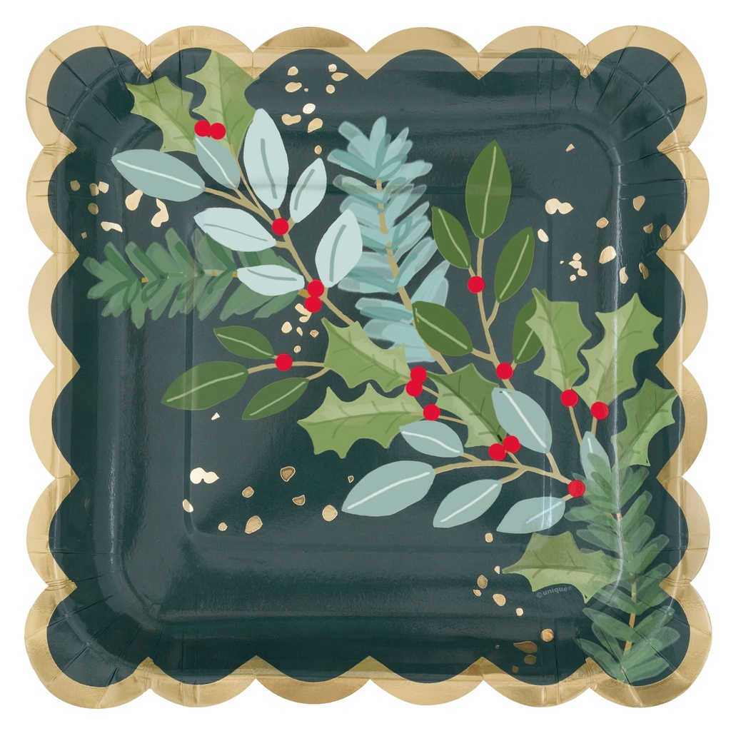 Plato 9" Holly Days Christmas C/8