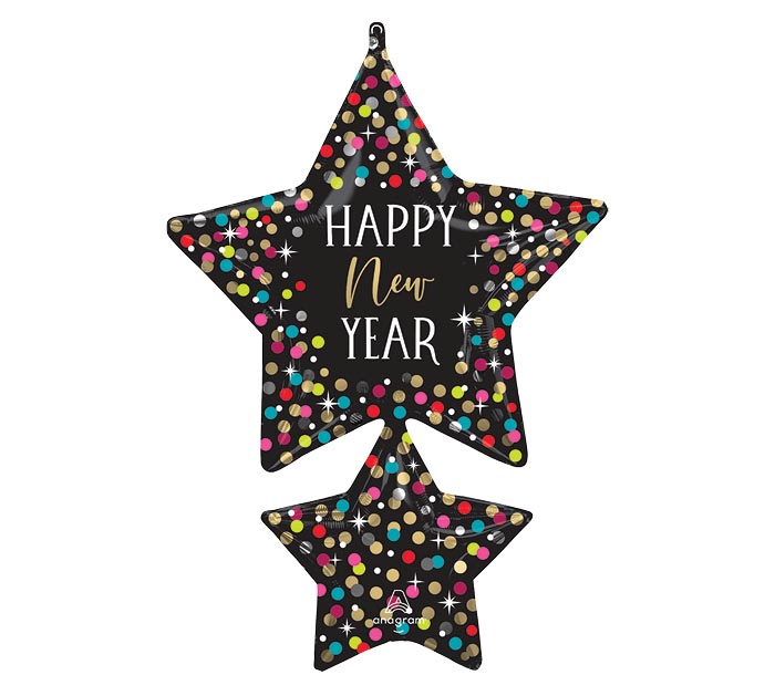 Globo 36" Happy New Year Star C/1