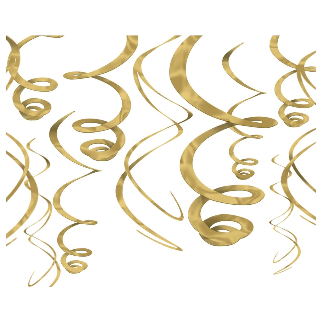 Swirl Decorations Dorado C/12