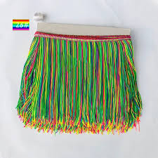 Falda De Fleco Colores C/1
