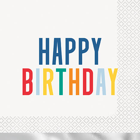 Servilleta G Birthday Dots C/16