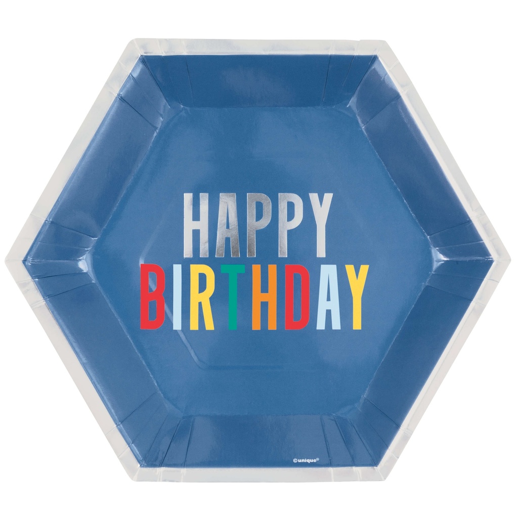 Plato 9" Birthday Dots C/8