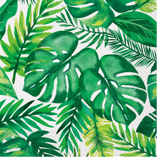 Servilleta G Palm Tropical Luau C/16