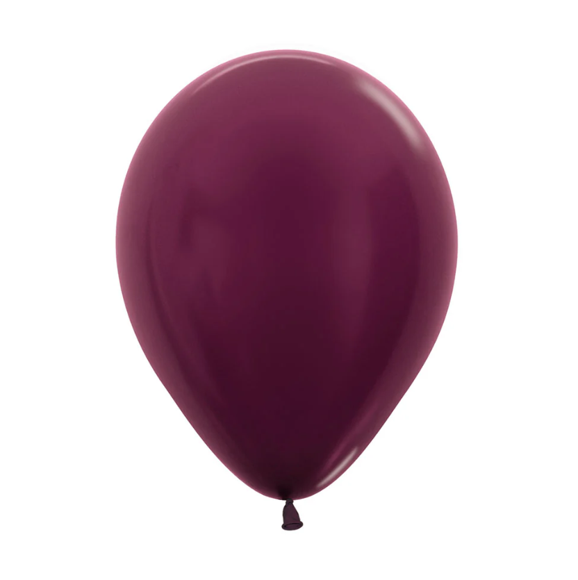 Globo 12" Latex Metal Vino Tinto C/1