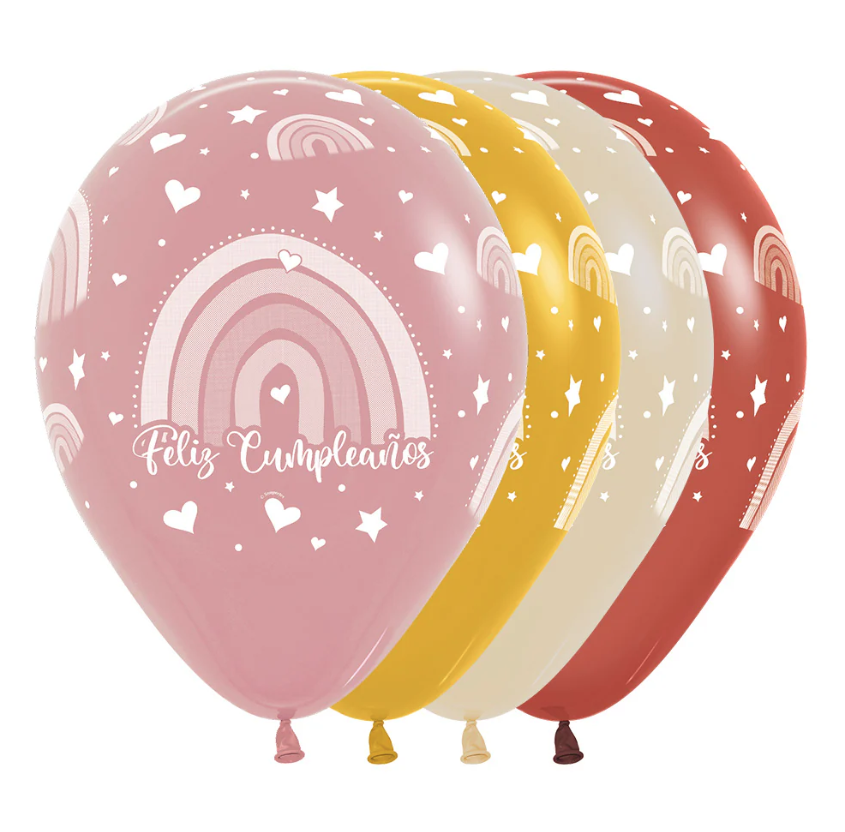 Globo 12" Latex Infinity Arcoiris C/1