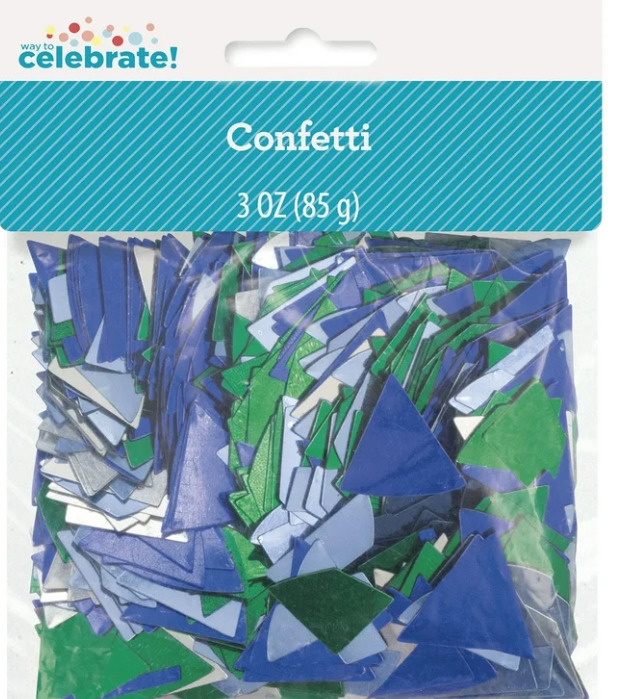 Confetti Verde Azul Plata C/1
