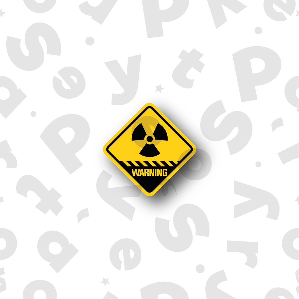 Figura De Plastico Warning Radiactivo Ch C/1